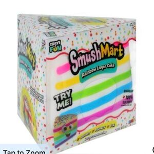Smush Mart Viral Rainbow Layer Cake Squishy Toy 🌈 Slow Rising Fidget Stress NWT